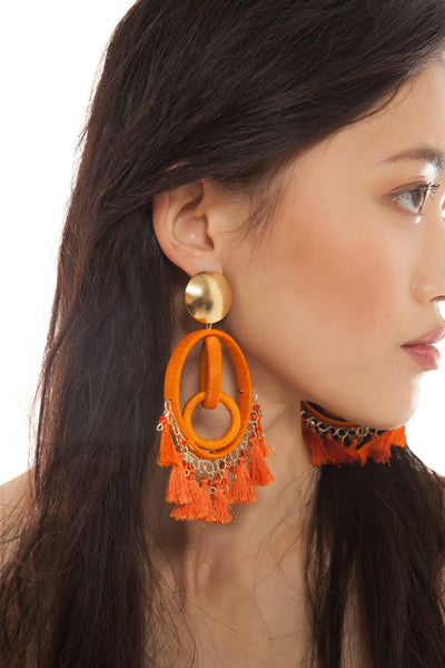 Bright orange sale earrings