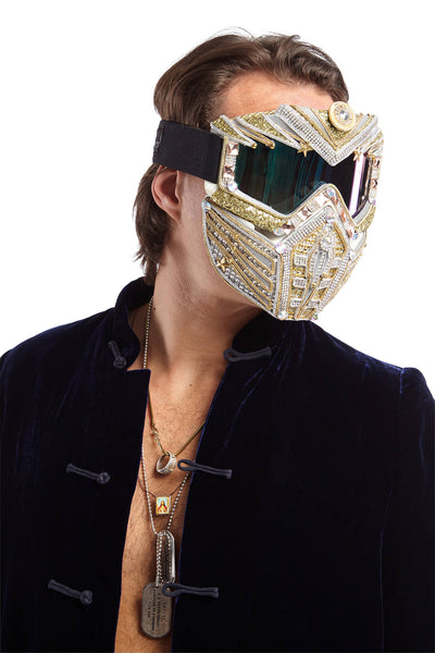 Rhinestone Ski Mask Goggles