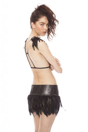Feather and Leather Bralette Top | Thumbnail 3