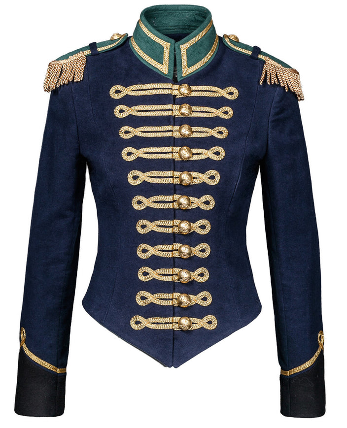 Women's Moleskin V-Cut Military Style Jacket - Main Image