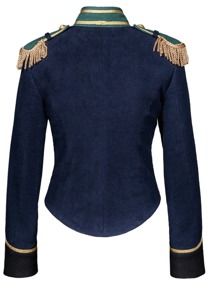 Women's Moleskin V-Cut Military Style Jacket - Main Image