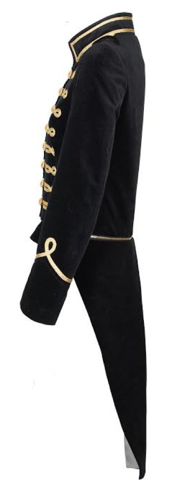 Men's Velvet Military Detachable Tailcoat | Festivalia
