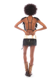 Gold Leather and Feather Lapels | Thumbnail 2