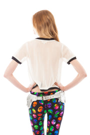 Cropped Mesh Tiger Top | Thumbnail 3