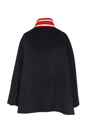Black Velvet Cape with Red Persian Trim | Thumbnail 4