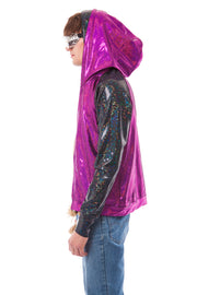 Purple Holographic Men's Hoodie | Thumbnail 2