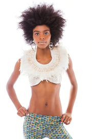 Shell and White Feather Collar | Thumbnail 1