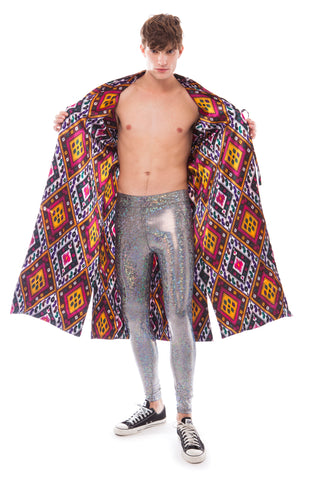 Silver Holographic Men's Leggings