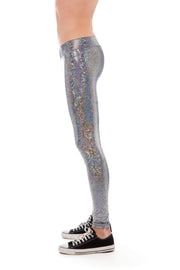 Silver Holographic Men's Leggings | Thumbnail 3