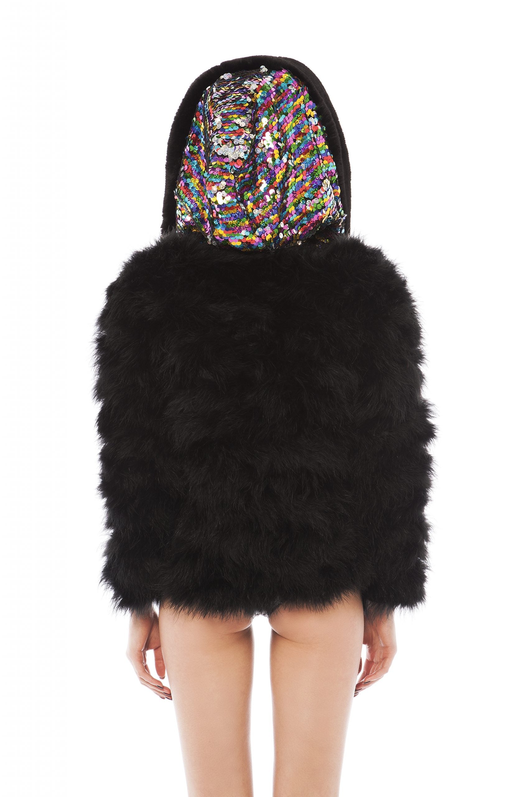 Black Feather Jacket | Festivalia