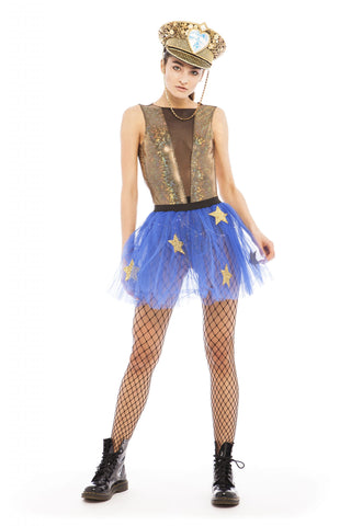 LED Light Wonderwoman Tutu with Gold Stars