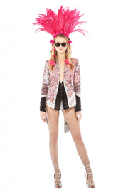 Holographic Lilac & Silver Sequin Tailcoat | Thumbnail 1