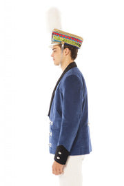 Blue Velvet Smoking Jacket | Thumbnail 3