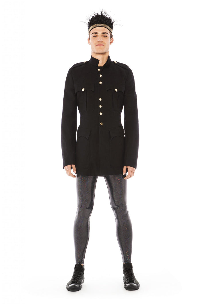 Black Holographic Men's Leggings | Festivalia