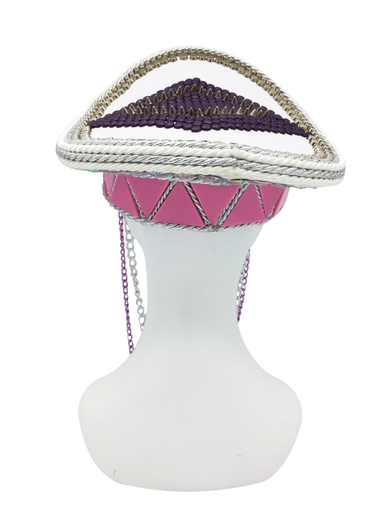 Adria Pink & Gemstone Encrusted Captain Hat | Festivalia