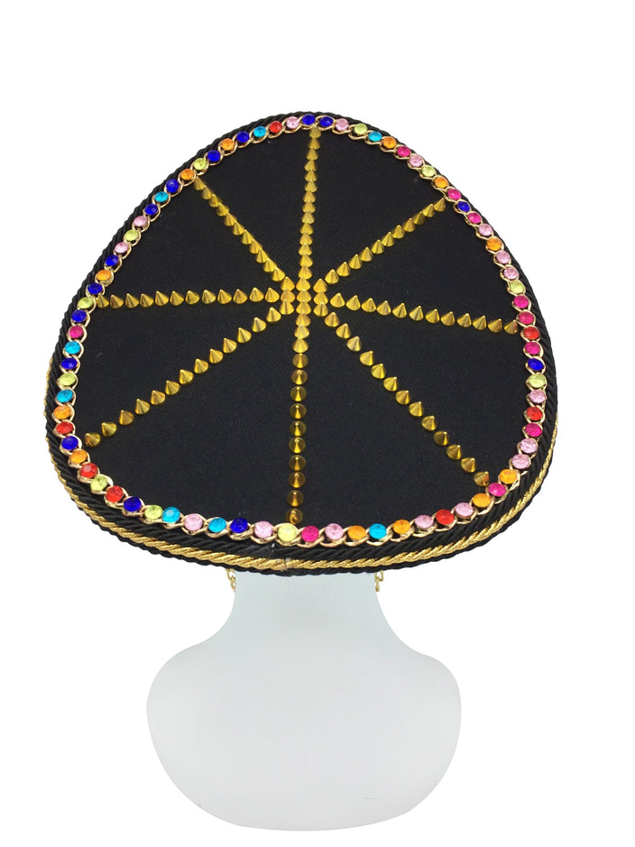 Radne Black and Rainbow Detail Military Style Hat | Festivalia