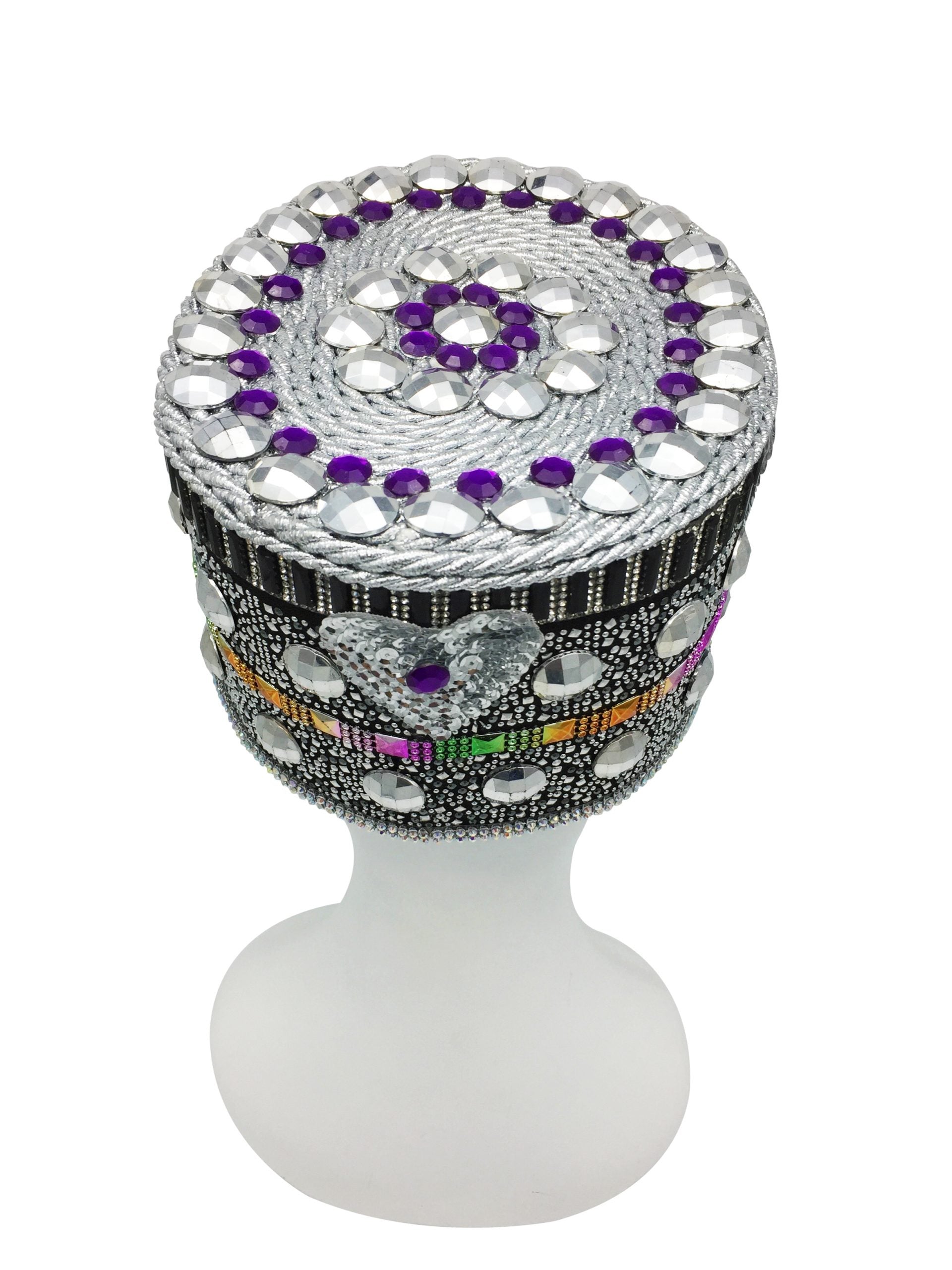 Disco Heart Embellished Military Style Hat | Festivalia