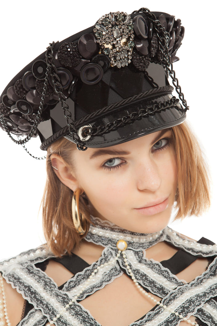 Catrina Captain Hat with Skull Embellishment | Festivalia