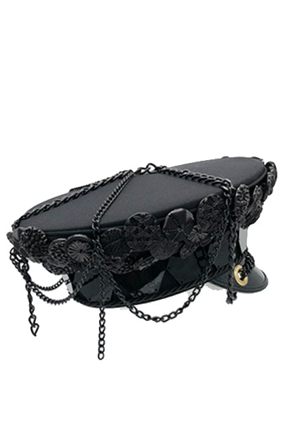 Men's Catrina Captain Hat with Skull Embellishment | Festivalia