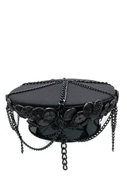 Men's Catrina Captain Hat with Skull Embellishment | Thumbnail 5