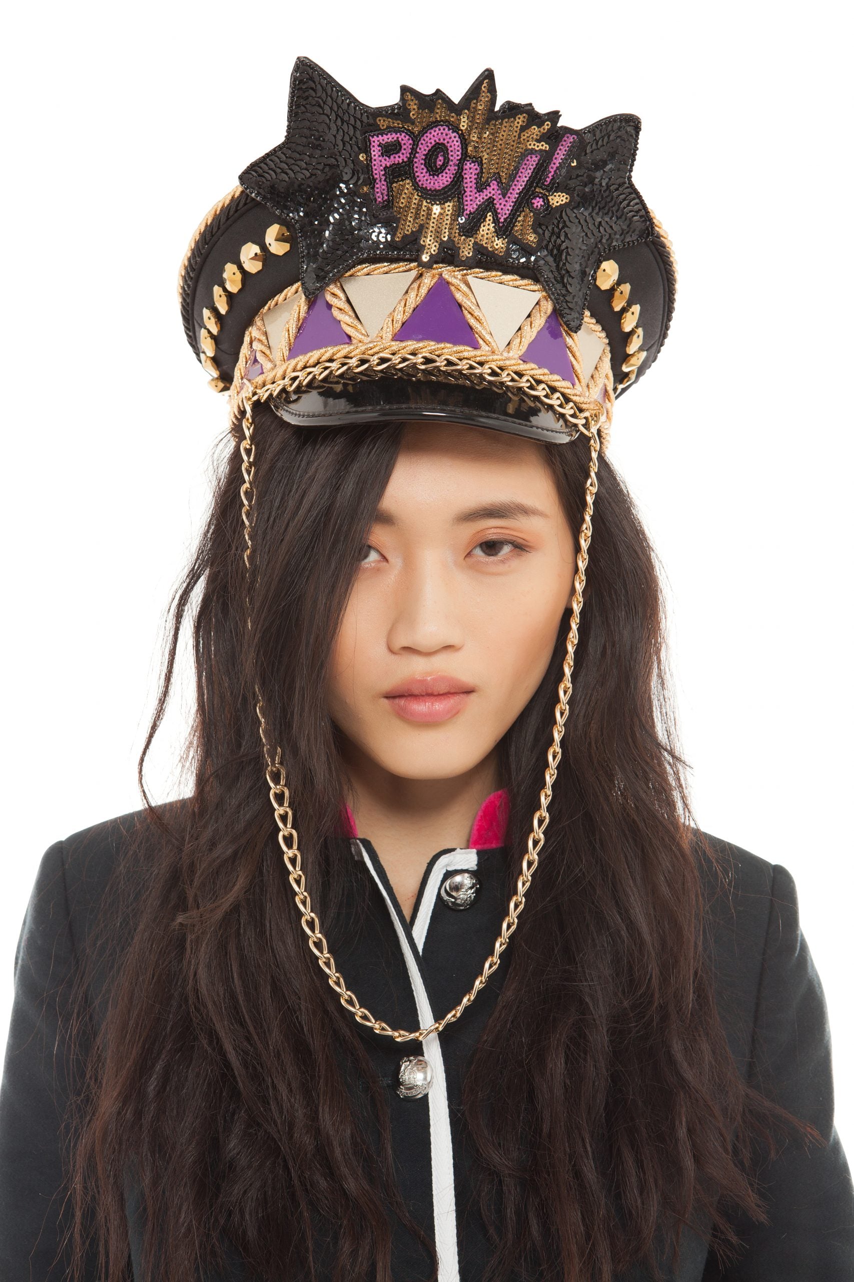 Koop Pow Embellished Military Style Hat | Festivalia