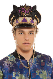 Men's Koop Pow Embellished Military Style Hat | Thumbnail 1