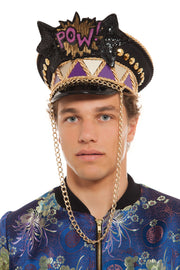 Men's Koop Pow Embellished Military Style Hat | Thumbnail 2