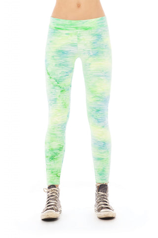 Pastel Green Velvet Leggings