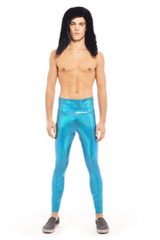 Iridescent Turquoise Men's Leggings | Thumbnail 2