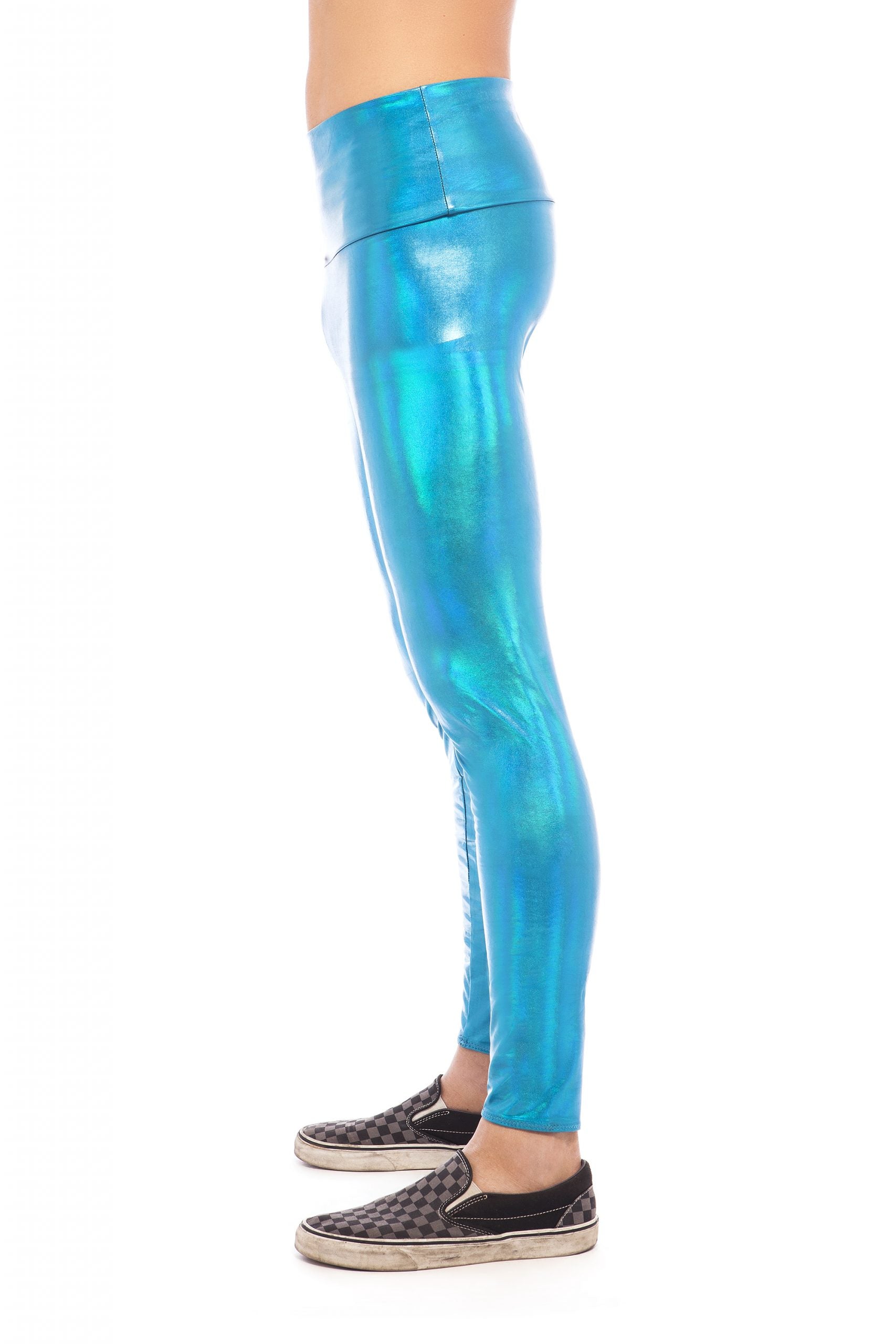 Iridescent Turquoise Men's Leggings | Festivalia
