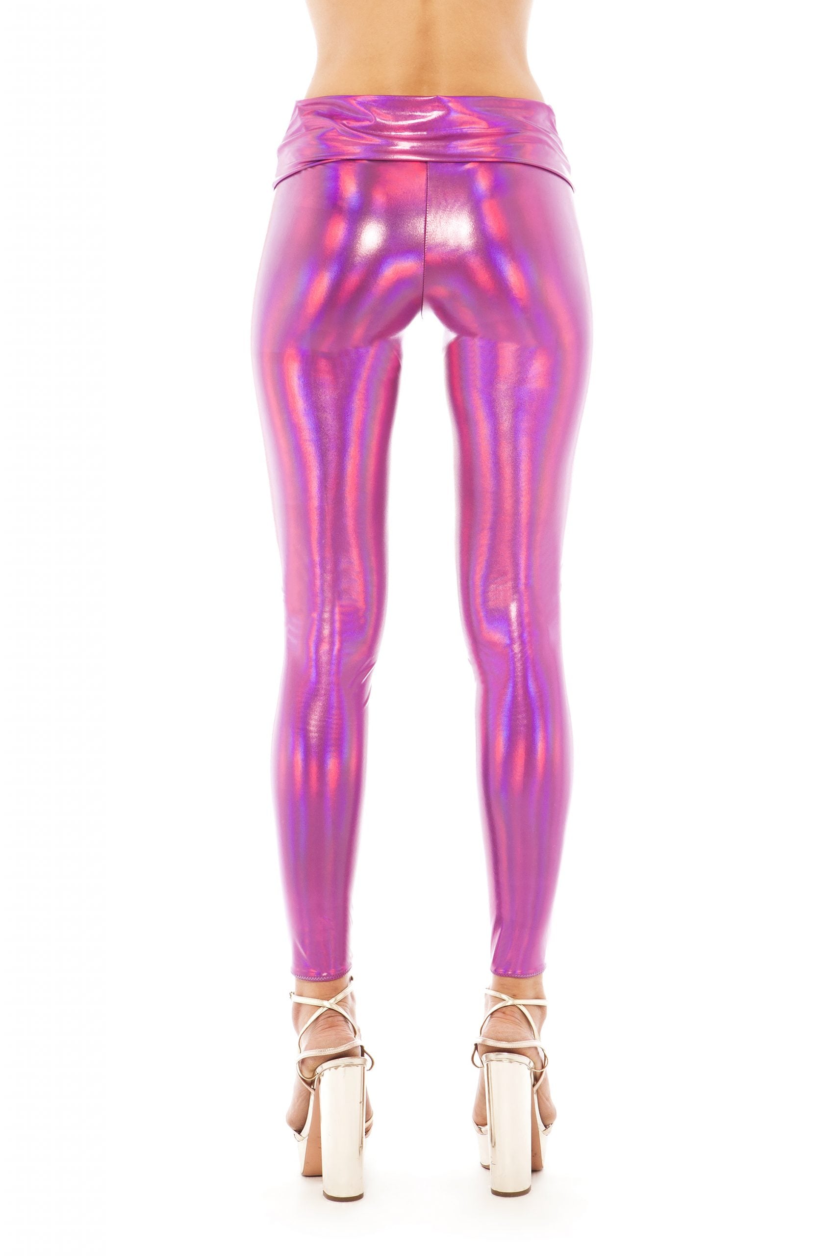 Iridescent Pink Leggings | Festivalia
