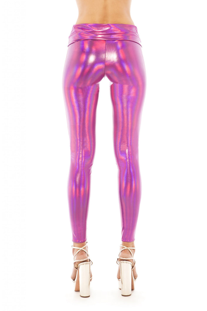 Iridescent Pink Leggings | Festivalia
