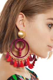 La Magica Hoops and Tassel Earrings | Thumbnail 2