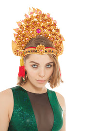 The Paradisiac Queen Crown with Back Piece | Thumbnail 1