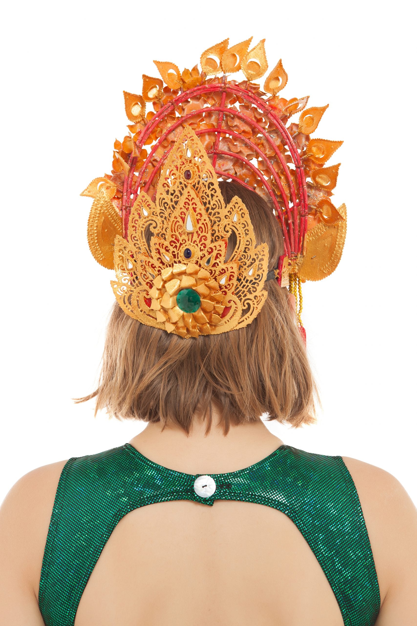 The Paradisiac Queen Crown with Back Piece | Festivalia