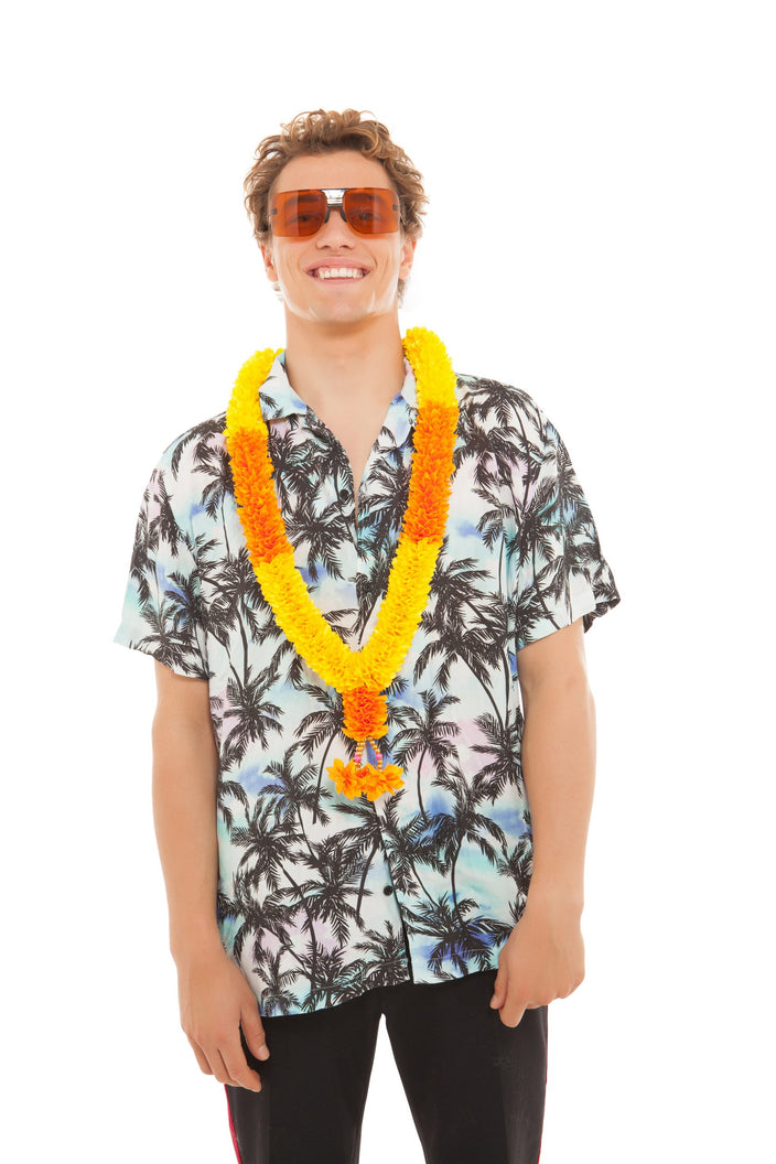 Men's The Darjeeling Yellow and Orange Necklace with Beading | Festivalia