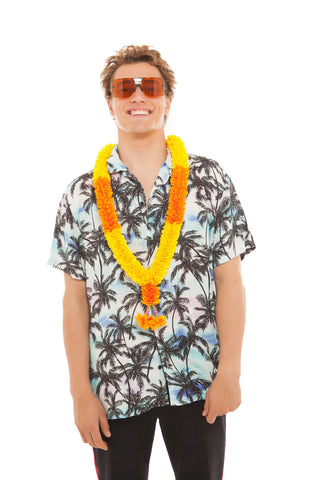 Men's The Darjeeling Yellow and Orange Necklace with Beading