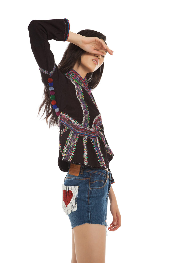 Vintage Embellished Vietnamese Jacket | Festivalia