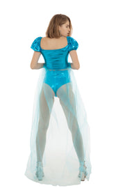 La Féerique Blue Metallic Two Piece Suit | Thumbnail 3