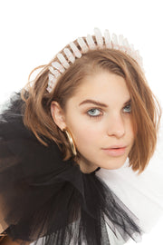 Rainbow LED Light Crystal Quartz Tiara | Thumbnail 1