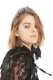 Mystic Rainbow Crystal Quartz Tiara | Thumbnail 1