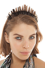 Transparent Smoky Black Crystal Quartz Tiara | Thumbnail 2