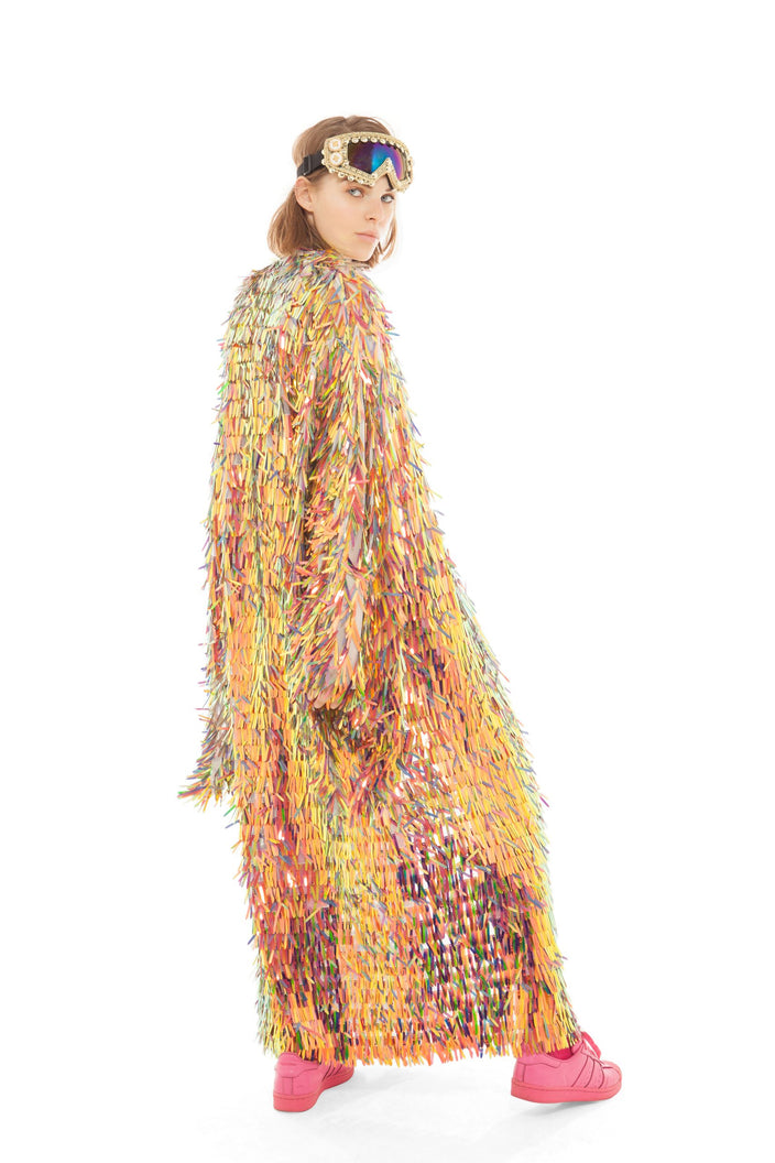 Iridescent Gold Tinsel Robe | Festivalia