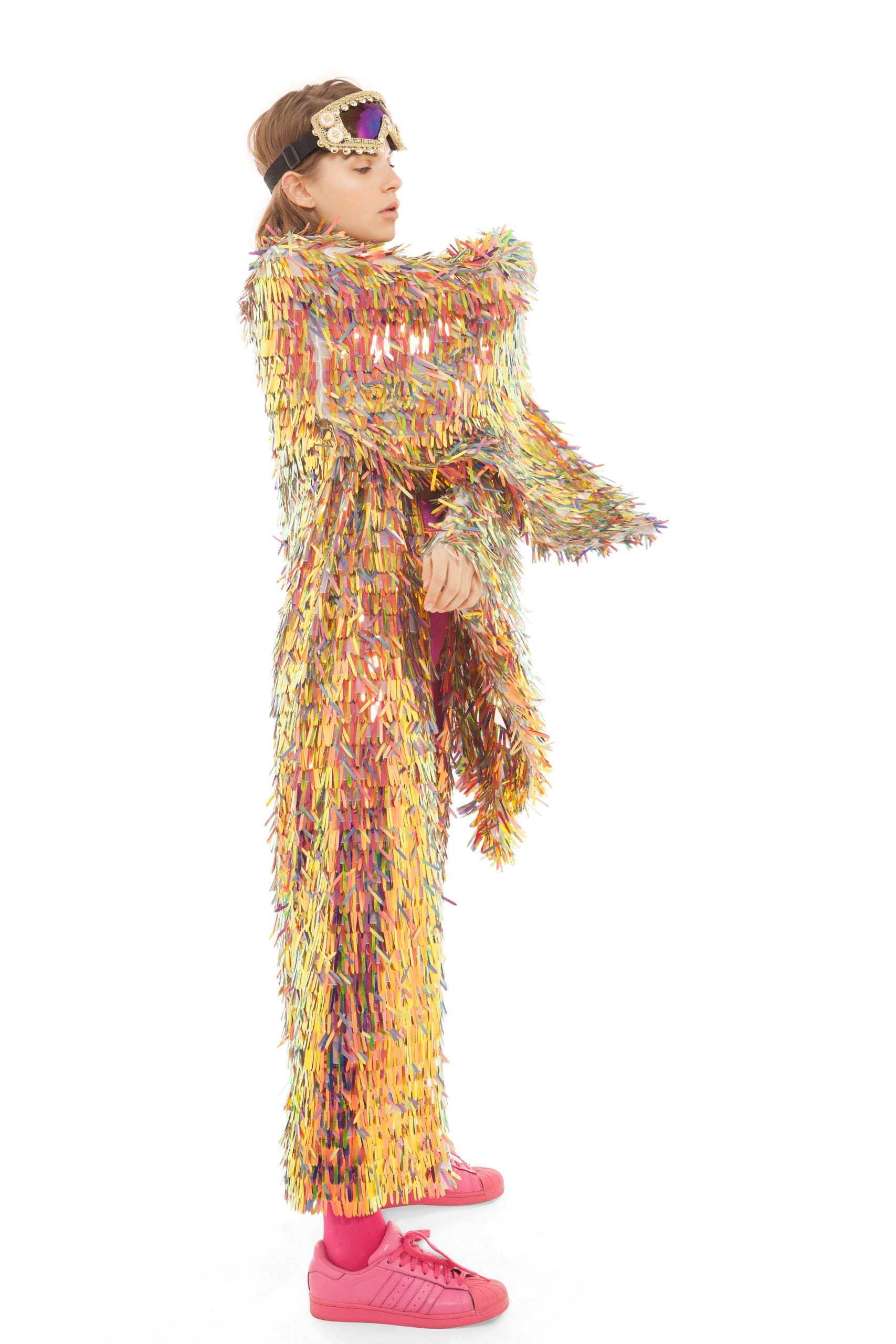 Iridescent Gold Tinsel Robe | Festivalia