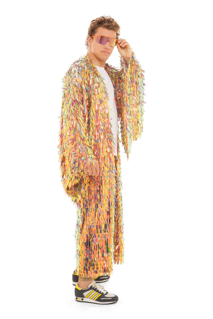Men's Iridescent Gold Tinsel Robe | Festivalia