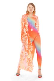 Fluo Orange Sequin Robe | Thumbnail 1