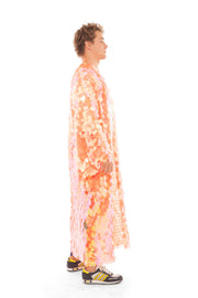 Men's Fluo Orange Sequin Robe | Thumbnail 3