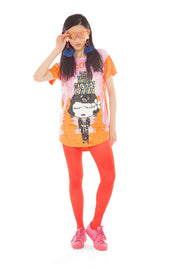 Cocobali Orange and Pink Sequin Mini Dress | Thumbnail 1