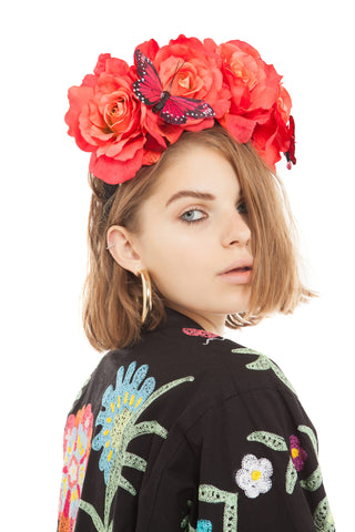 Red Rose Flower Crown