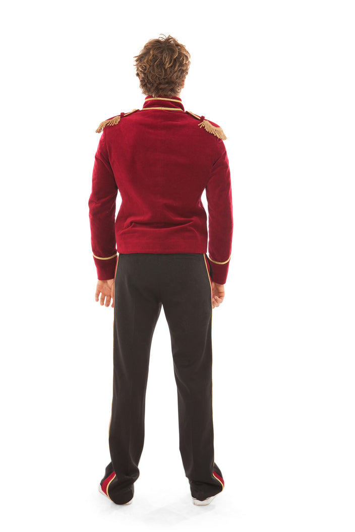 Persian Red Velvet Military Style Jacket | Festivalia